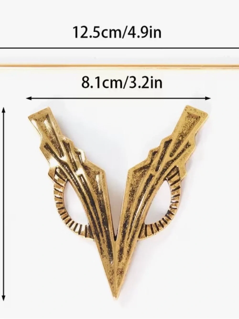 Vintage Gold V-Shaped Decorative Hair Barrette